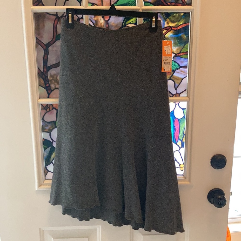 Cynthia Steffe charcoal gray angled hem skirt 2